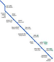 Delhi Metro Violet Line Route Map