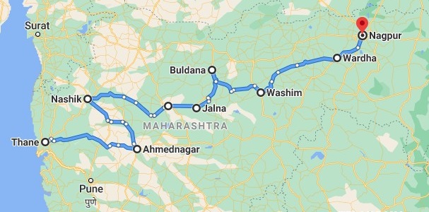 mumbai-nagpur expressway route map
