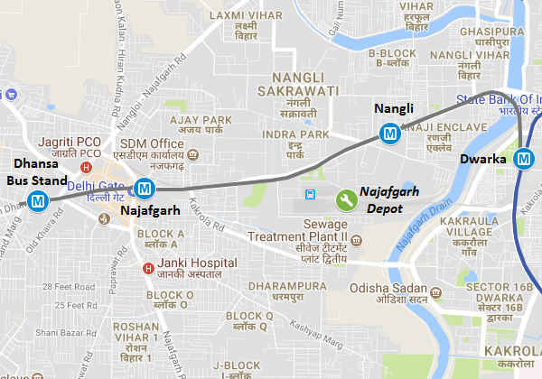 delhi metro grey line route map