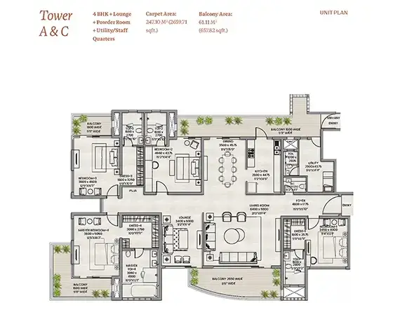 Adani Lushlands floor plan