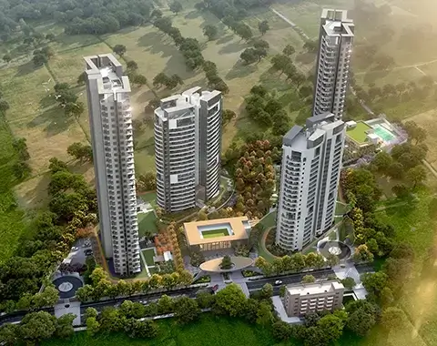 adani lushlands drone view