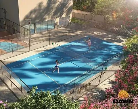 Adani Lushlands tennis court