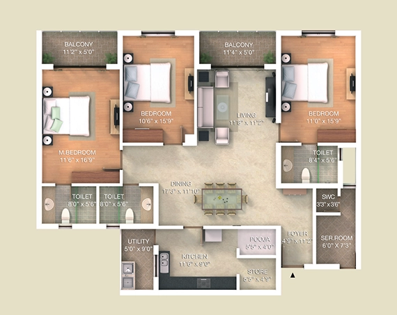 Adarsh Lakefront Floor Design