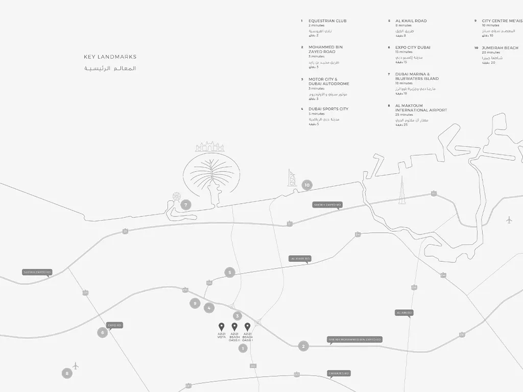 Azizi beach Oasis 2 Address