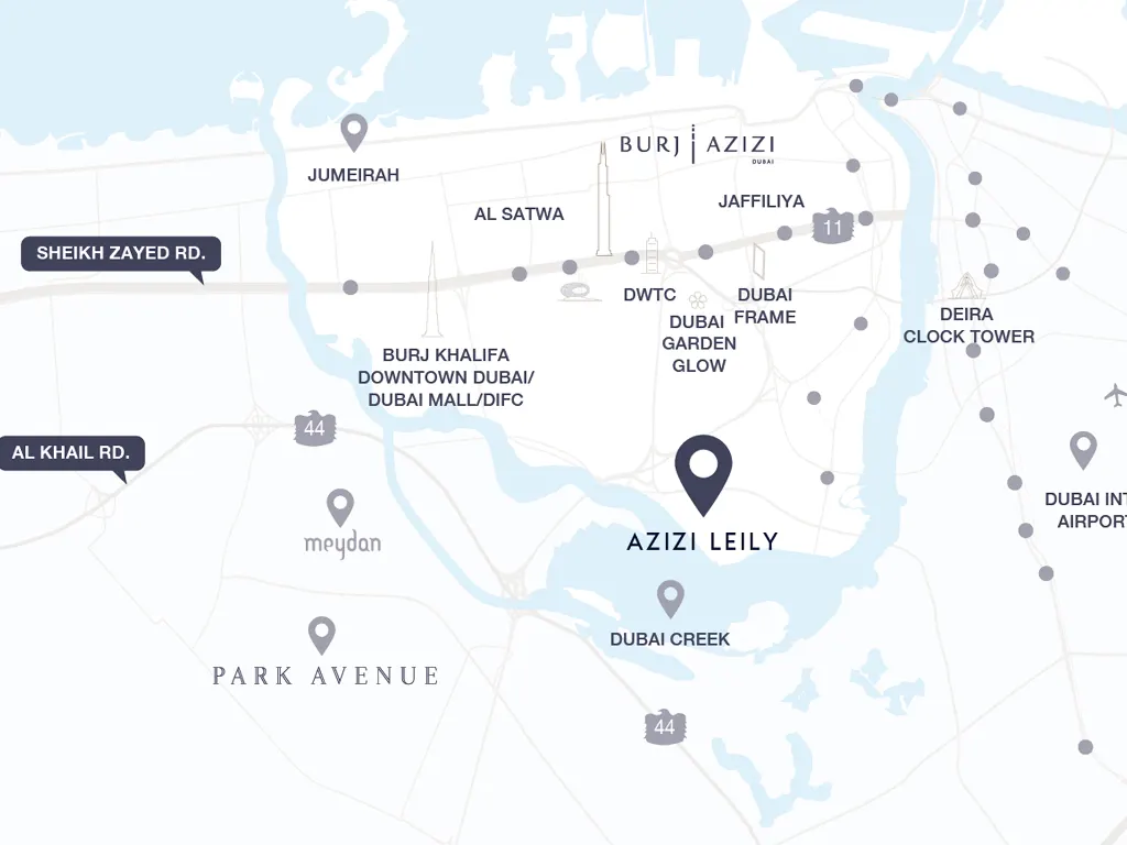 Azizi Leily Location Map
