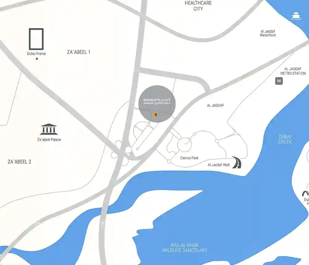 Binghatti Ghost map