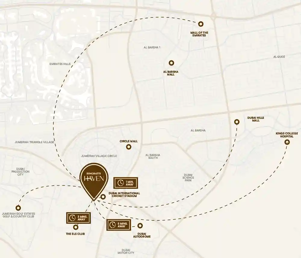 Binghatti Haven map