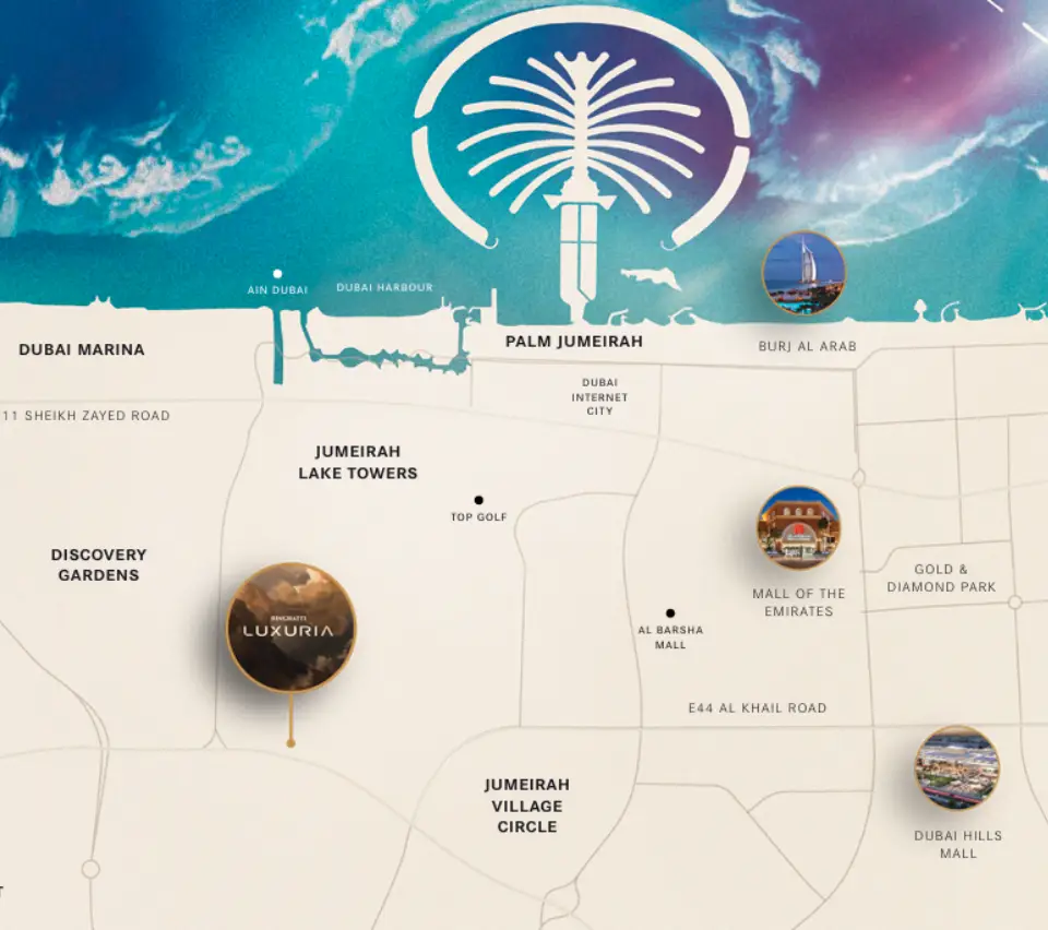 Binghatti Luxuria location map