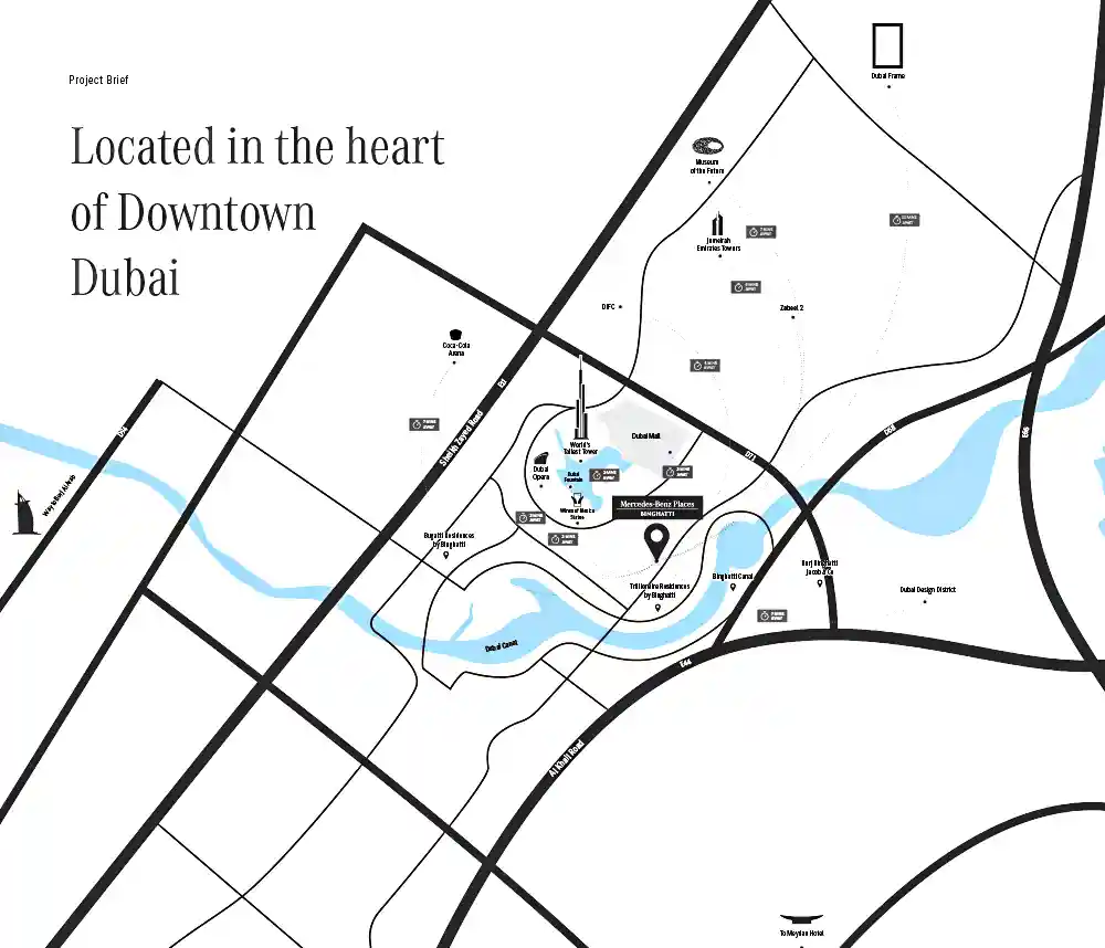 Mercedes Benz Places By Binghatti map