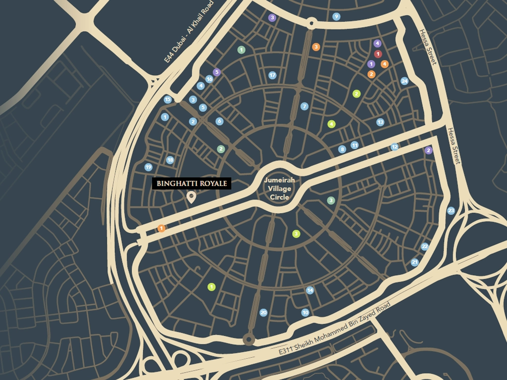 Binghatti Royale map