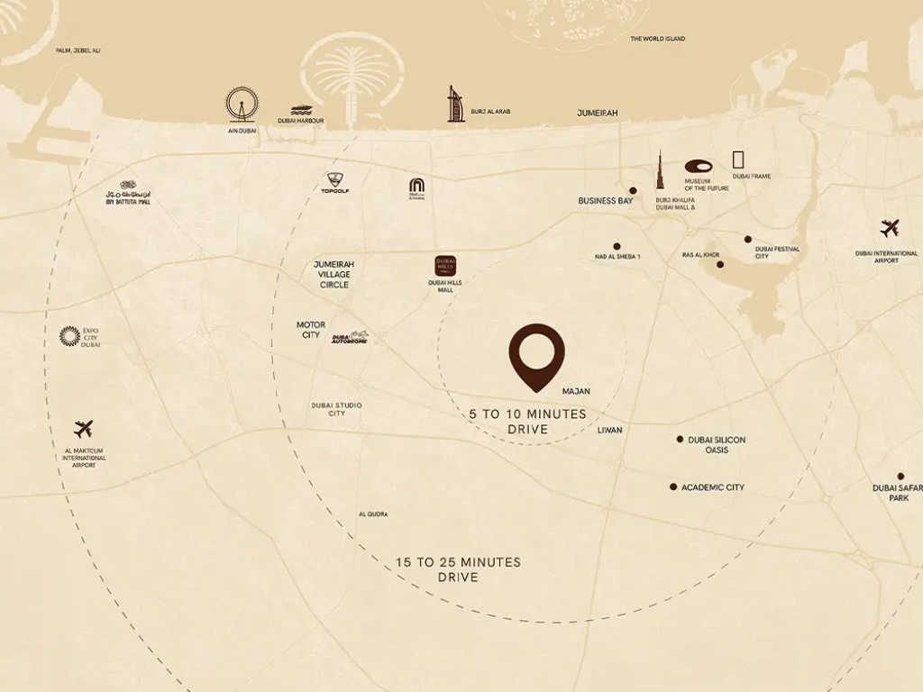 Binghatti Skyflame Location Map