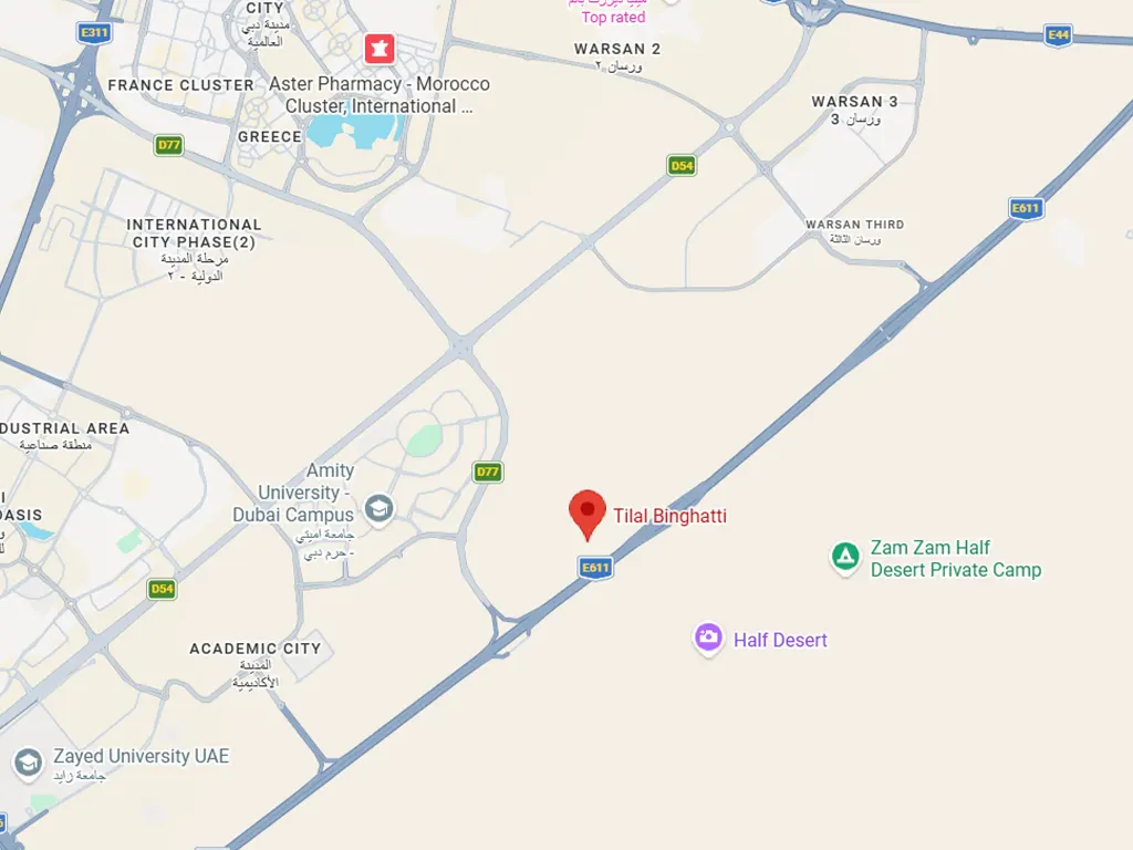 Binghatti Tilal map