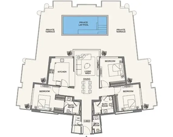 Binghatti Wraith Floor Plan