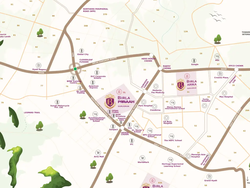 m3m mansion Location