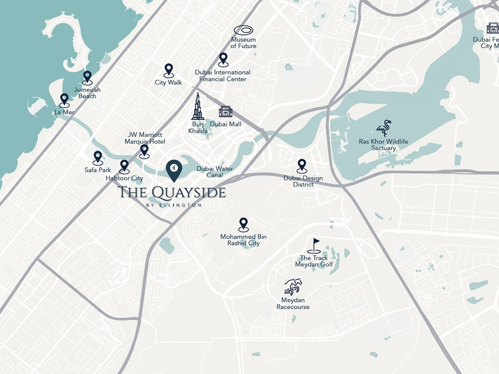 Ellington Quayside Location Map