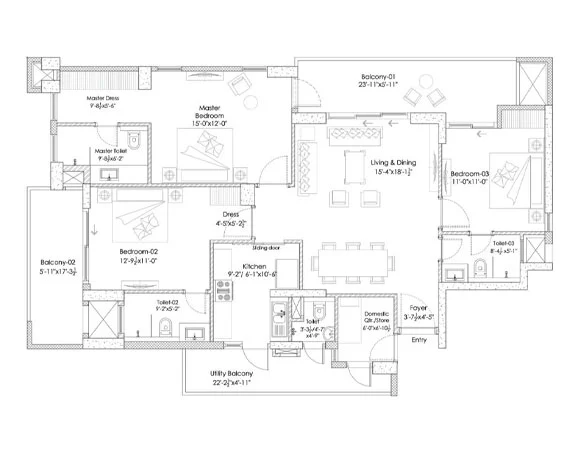 Emaar Amaris floor plan