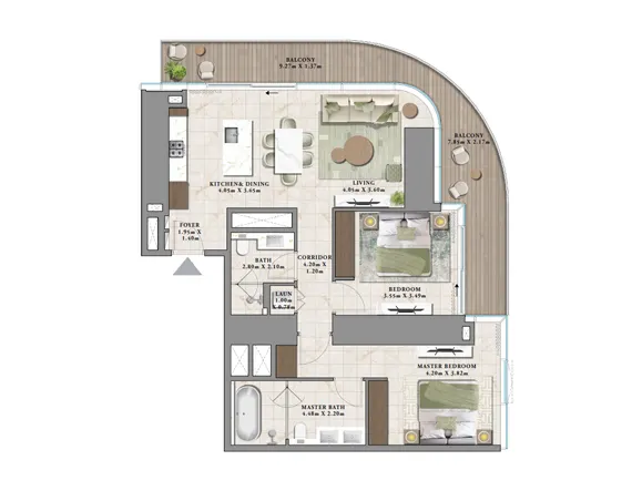 Emaar Avarra by Palace 2 floor Plan
