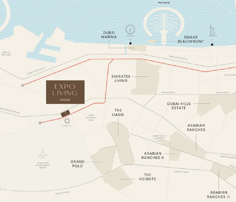 Emaar Terra Woods Location Map
