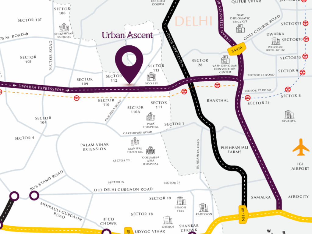Emaar Urban Ascent location map