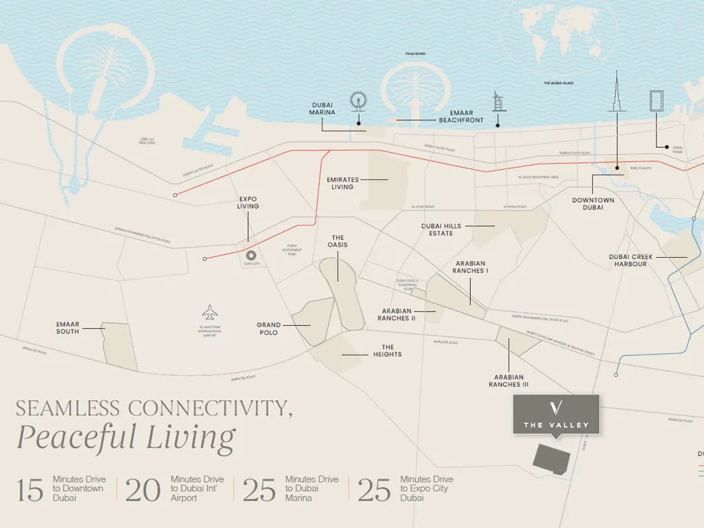 Emaar Vindera Location Map