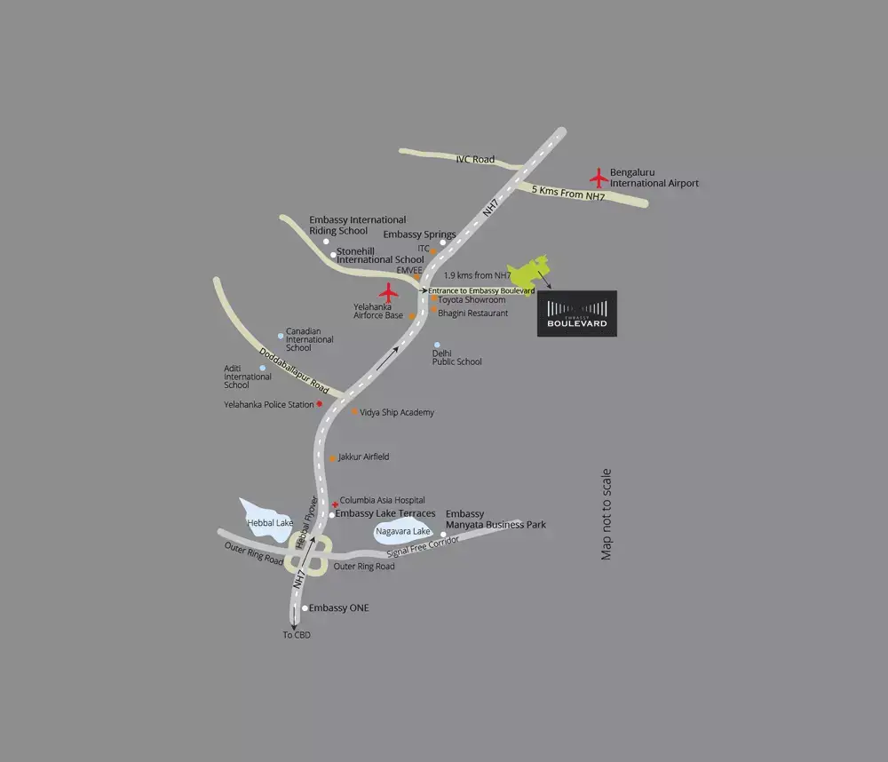 embassy Boulevard bangalore location