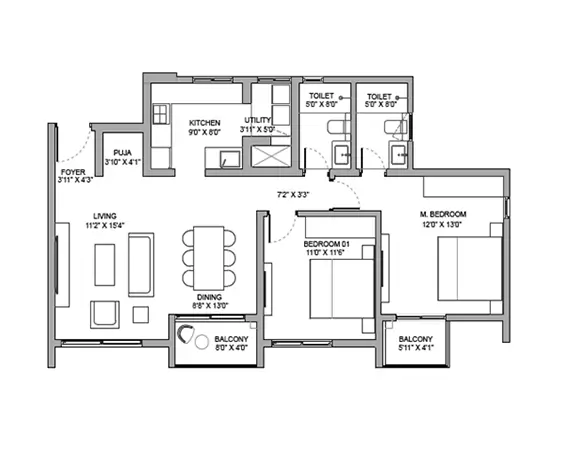 Godrej Lakeside Orchard Floor Plan