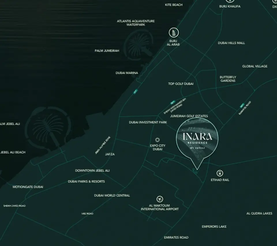 Imtiaz Inara Residences Location Map
