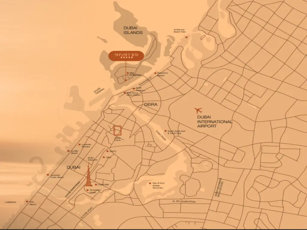 Imtiaz Sunset Bay Grand Location Map