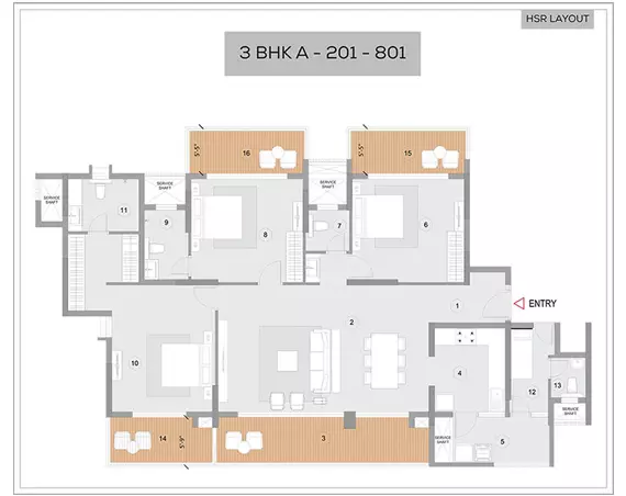 Purva Meraki Floor Plan