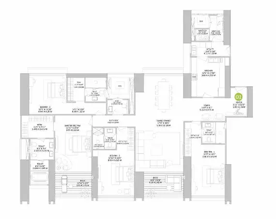 Raheja Modern Vivarea Floor Plan