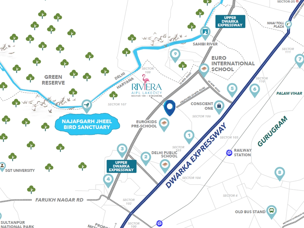 Riviera AIPL Lakecity Location Map
