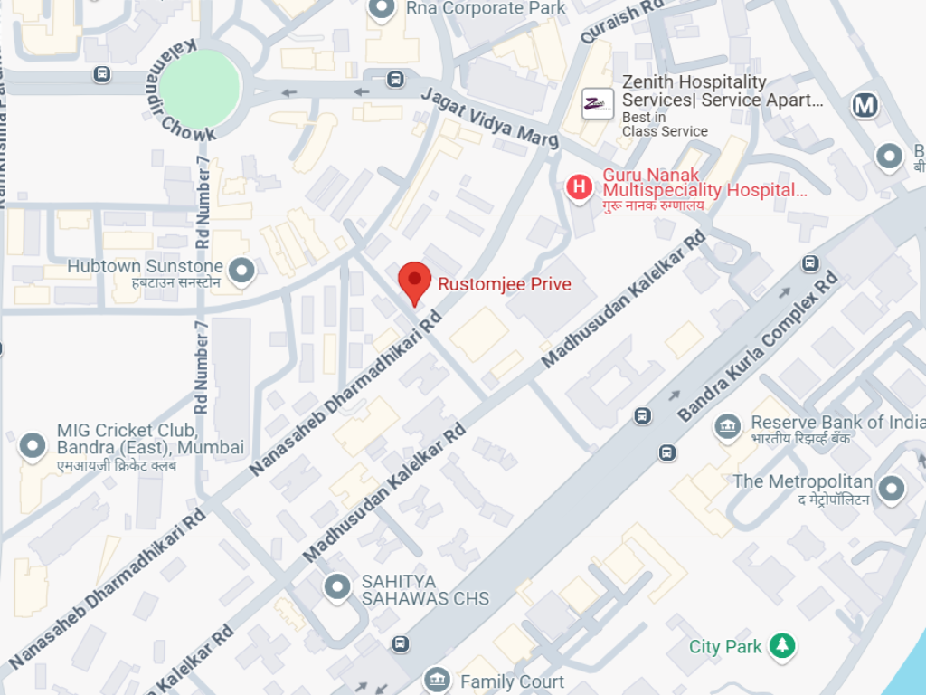 Rustomjee Prive Location Map