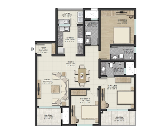 Sobha Palm Court Floor Design
