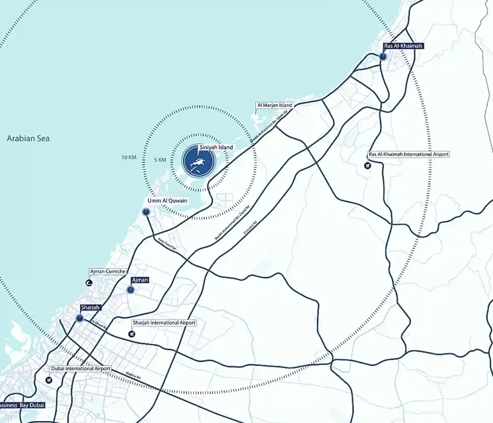 sobha siniya island map