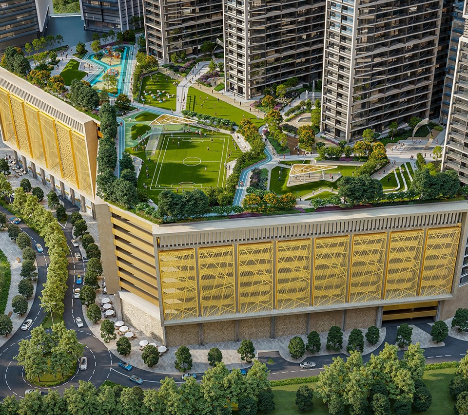The Pinnacle at Sobha Central Facade