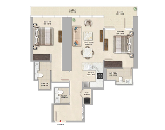 The Pinnacle at Sobha Central Floor Design